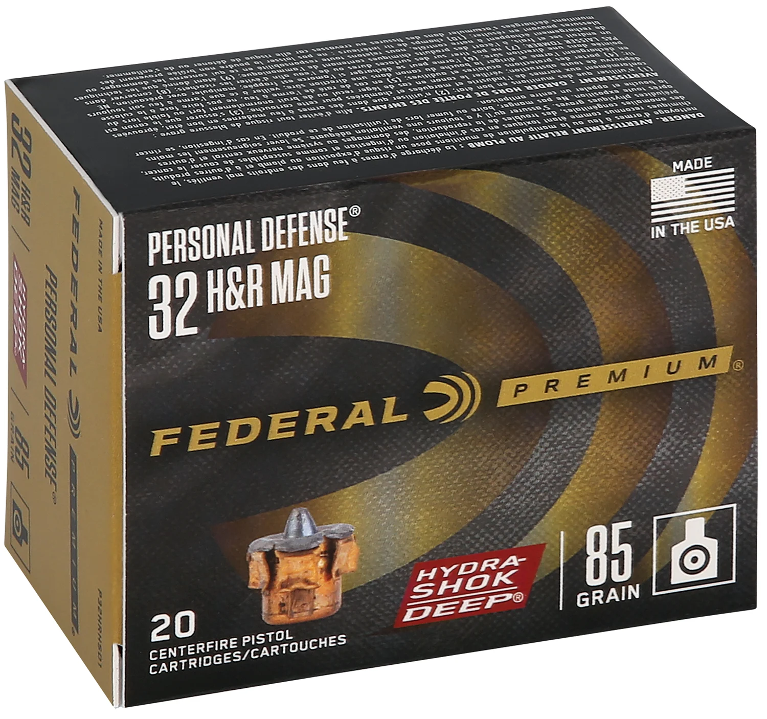 Federal .32 H&R Magnum 85gr HYDRA-SHOK Brass – 20rd